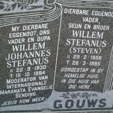 GOUWS Willem Johannes Stefanus 1930-1994 :: GOUWS Willem Stefanus 1956-1995