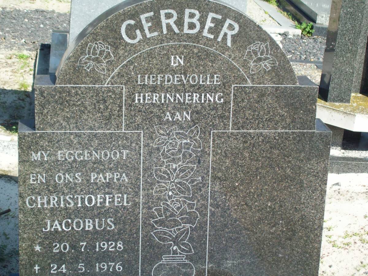 GERBER Christoffel Jacobus 1928-1976