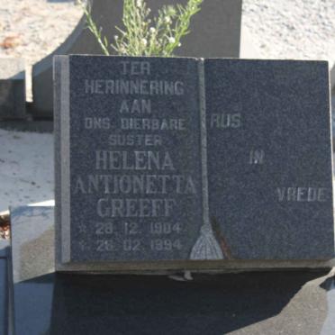 GREEFF Helena Antionetta 1904-1994