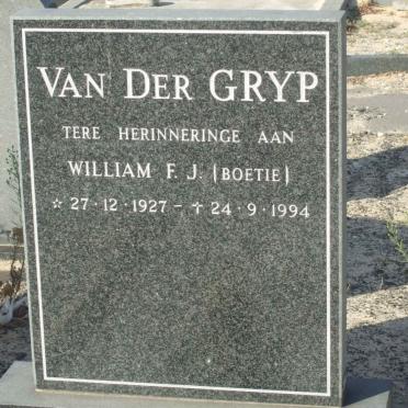 GRYP William F.J., van der 1927-1994
