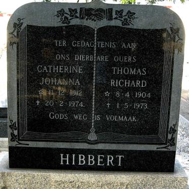 HIBBERT Thomas Richard 1904-1973 &amp; Catherine Johanna 1912-1974