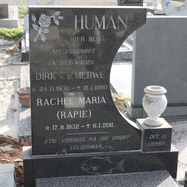 HUMAN Dirk V.D. 1930-1980 &amp; Rachel Maria 1932-2011