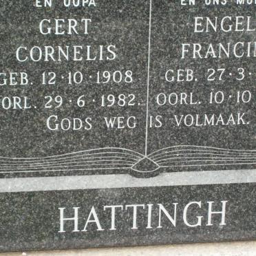 HATTINGH Gert Cornelis 1908-1982 &amp; Engela Francina 1902-1974