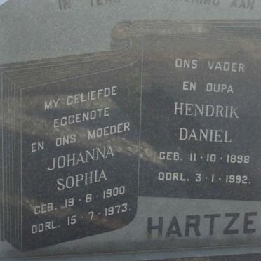 HARTZER Hendrik Daniel 1898-1992 &amp; Johanna Sophia 1900-1973
