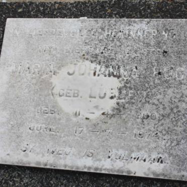 HUGO Maria Johanna nee LUBBE 1900-197?