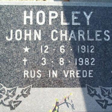 HOPLEY John Charles 1912-1982
