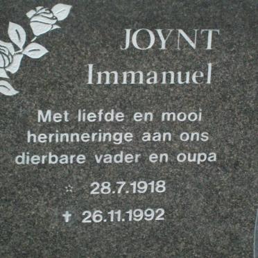 JOYNT Immanuel 1918-1992