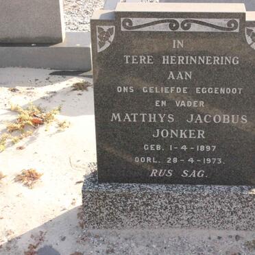 JONKER Matthys Jacobus 1897-1973