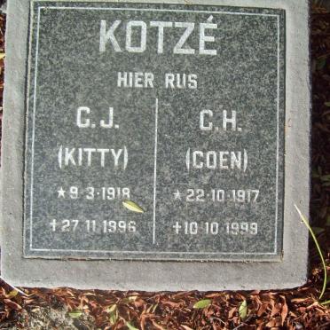 KOTZÉ C.H. 1917-1999 &amp; C.J. 1918-1996