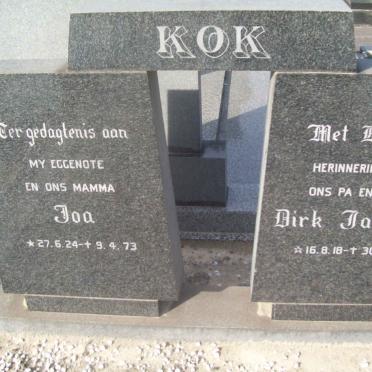 KOK Dirk Jacobus 1918-1985 &amp; Joa 1924-1973