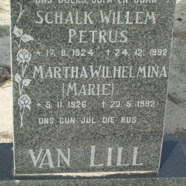 LILL Petrus, van 1924-1992 &amp; Martha Wilhelmina 1926-1992