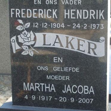 LAKER Frederick Hendrik 1904-1973 &amp; Martha Jacoba 1917-2007