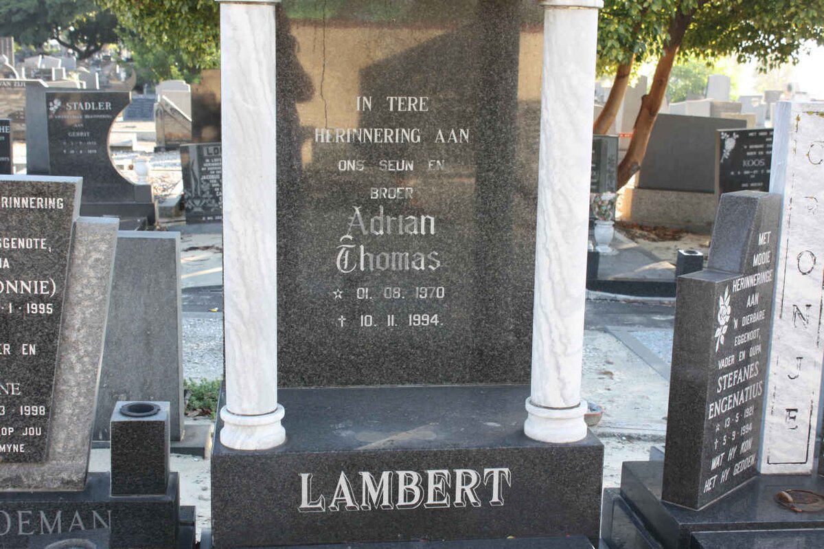 LAMBERT Adrian Thomas 1970-1994