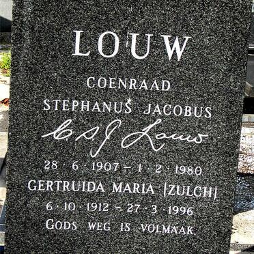 LOUW Coenraad Stephanus Jacobus 1907-1980 &amp; Gertruida Maria ZULCH 1912-1996