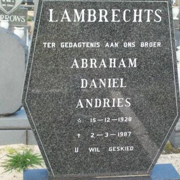 LAMBRECHTS Abraham Daniel Andries 1928-1987