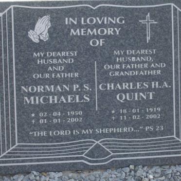 MICHAELS Norman P.S. 1950-2002 :: QUINT Charles H.A. 1919-2002