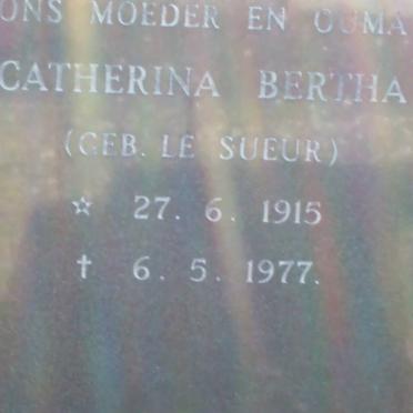 MERWE Catherina Bertha, van der nee LE SEUER 1915-1977