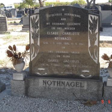 NOTHNAGEL Daniel Jacobus 1885-1966 &amp; Elsabe Charlotte 1886-1963