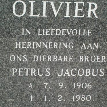 OLIVIER Petrus Jacobus 1906-1980
