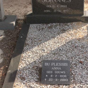 PLESSIS Anna, du nee GOUWS 1936-2003