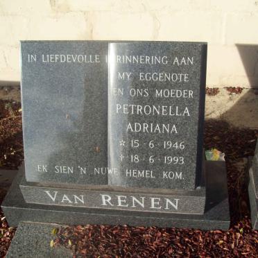 RENEN Petronella Adriana, van 1946-1993