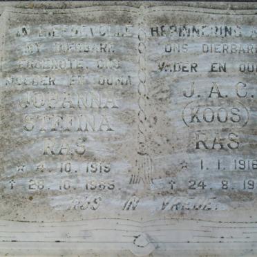 RAS J.A.C. 1916-1987 &amp; Johannes Stefina 1915-1985