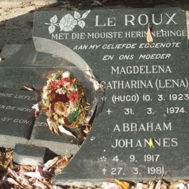 ROUX Abraham Johannes, le 1917-1981 &amp; Magdalena Catharina HUGO 1923-1974