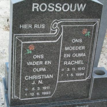 ROSSOUW Christian J.N. 1911-1993 &amp; Rachel 1913-1994