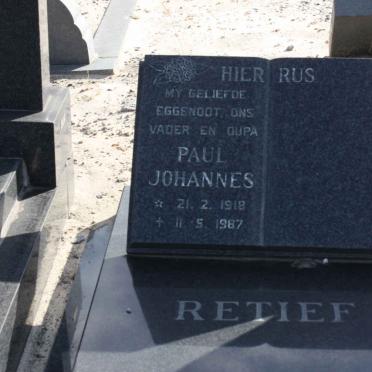 RETIEF Paul Johannes 1918-1987