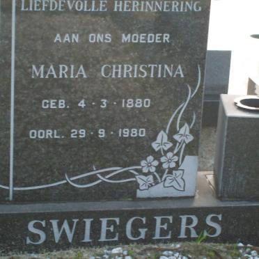 SWIEGERS Maria Christina 1880-1980
