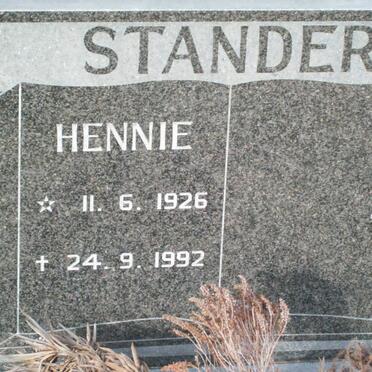 STANDER Hennie 1926-1992