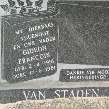 STADEN Gideon Francois, van 1918-1981