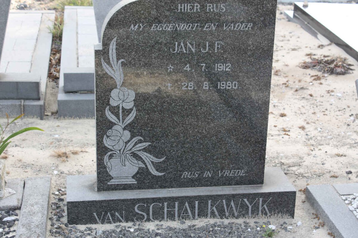 SCHALKWYK Jan J.F., van 1912-1980