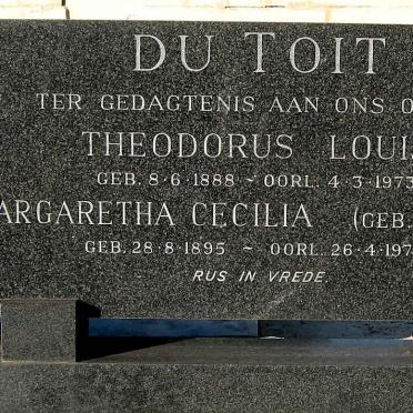 TOIT Theodorus Louis, du 1888-1973 &amp; Margaretha Cecilia BEKKER 1895-1972