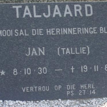 TALJAARD Jan 1930-1987