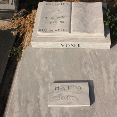 VISSER Gert Jacobus 1930-1996 &amp; Magrietha E.P. 1936-1985