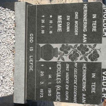 WILSON Hercules 1915-1973 &amp; Miemie 1916-2000