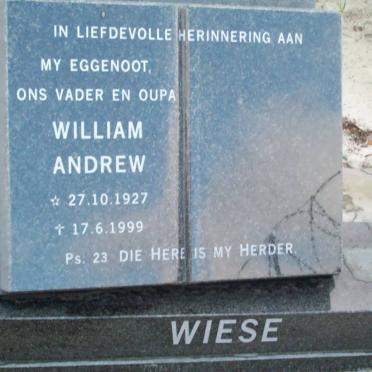 WIESE William Andrew 1927-1999