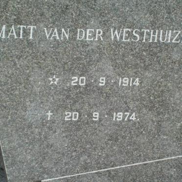WESTHUIZEN Matt, van der 1914-1974