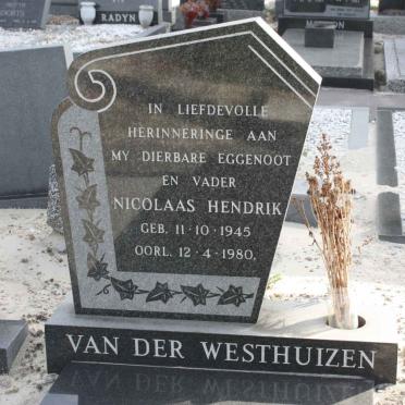 WESTHUIZEN Nicolaas Hendrik, van der 1943-1980