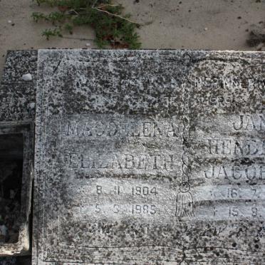 ZYL Jan Hendrik Jacobus, van 1906-1985 &amp; Magdalena Elizabeth 1904-1985