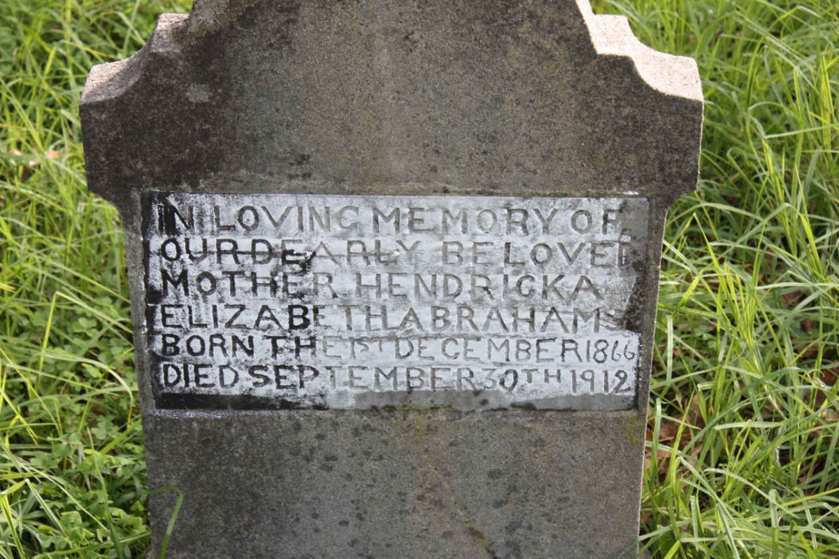 ABRAHAM Hendricka Elizabeth 1866-1912