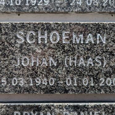 SCHOEMAN Johan 1940-2006