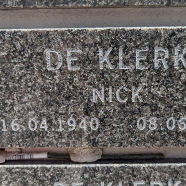 KLERK Nick, de 1940-1979