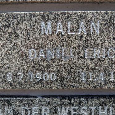 MALAN Daniel Eric 1900-1966