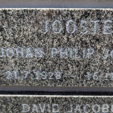 JOOSTE Johan Philip Joseph 1928-1991