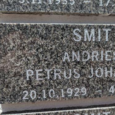 SMIT Andries Petrus Johannes 1929-2000