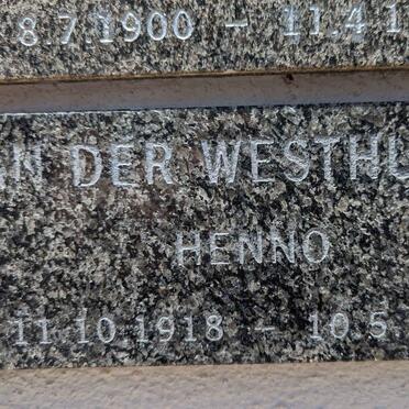 WESTHUYZEN Henno, van der 1918-2004