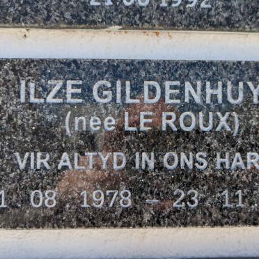GILDENHUYS Ilze nee LE ROUX 1978-2016