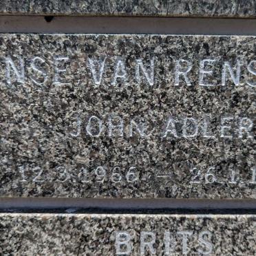 RENSBURG John Adler, Janse van 1966-1997